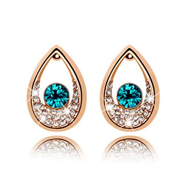 Peacock Earring Embellished with SWAROVSKI® Crystals