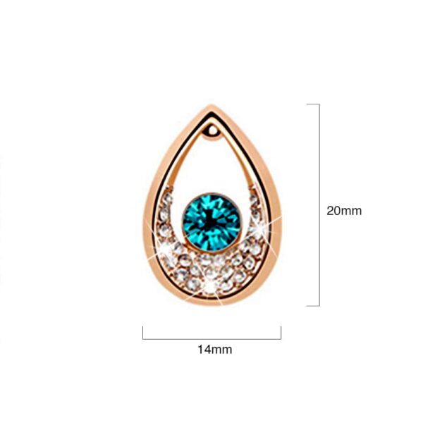 Peacock Earring Embellished with SWAROVSKI® Crystals - Image 2