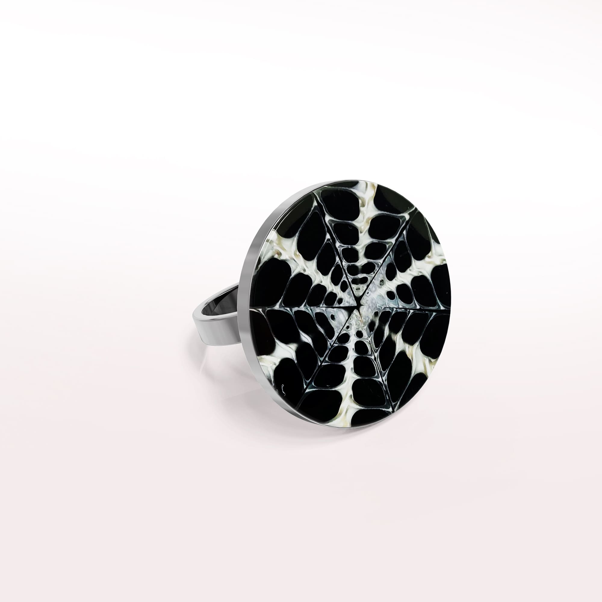 Solid 925 Sterling Handmade Silver Spider Web Ring - Image 3