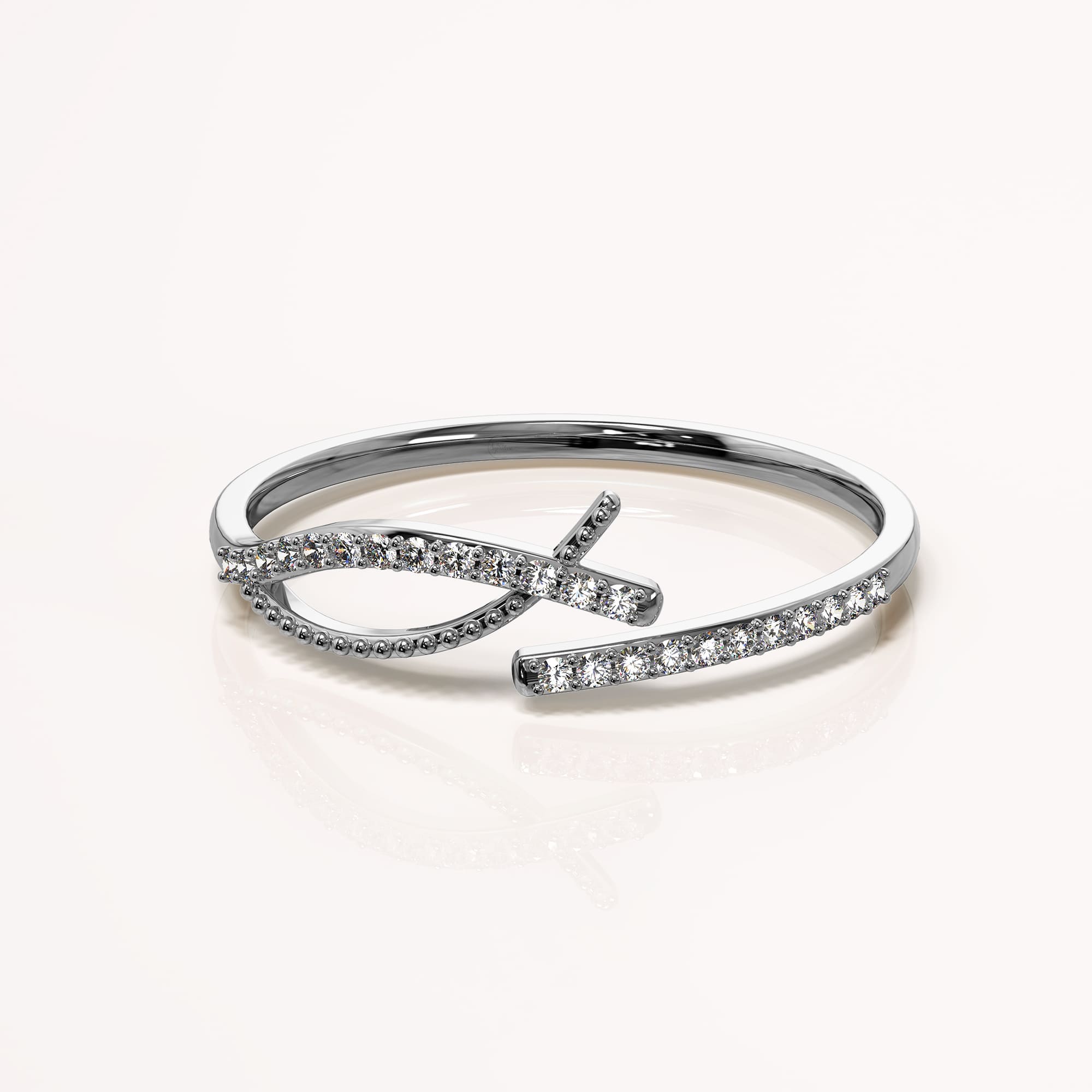 Solid 925 Sterling Silver Serendipity Adjustable Stacking Ring - Image 3