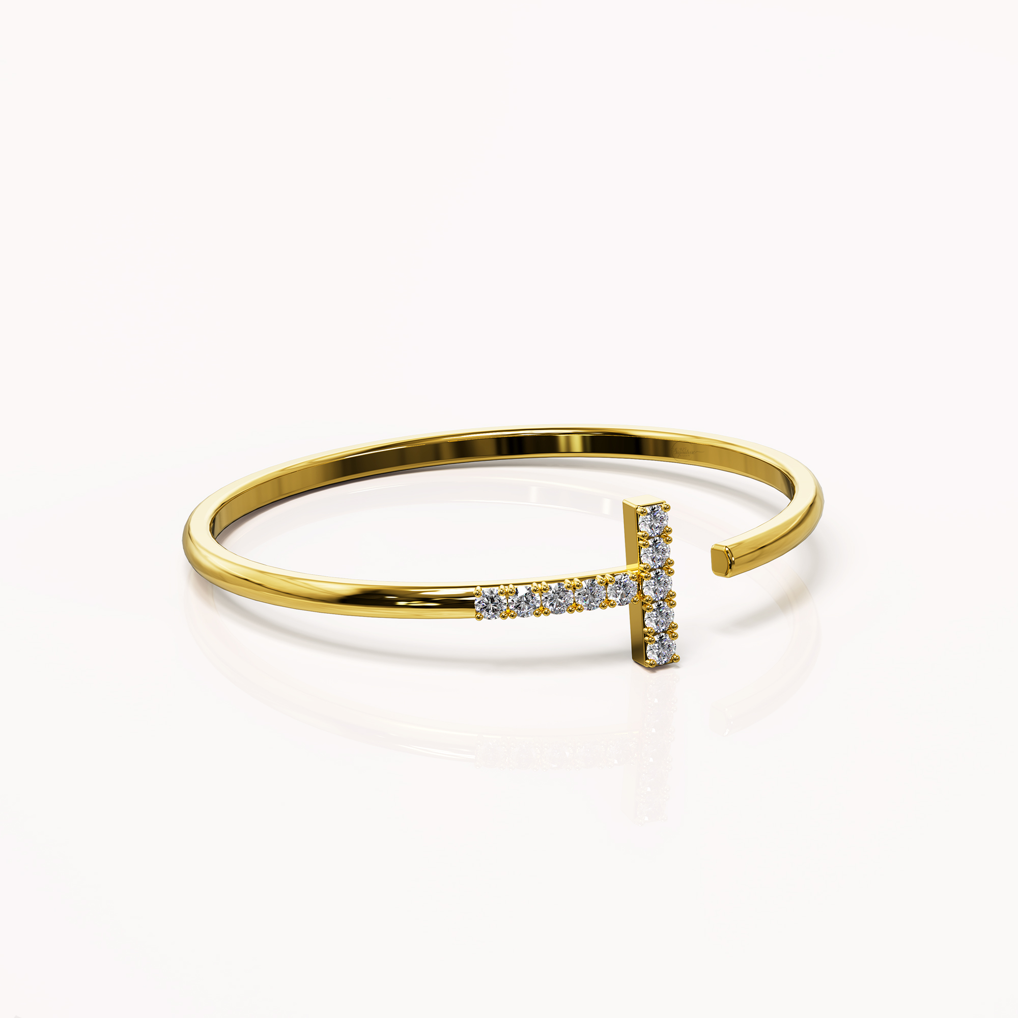 Solid 925 Sterling Silver Cleo Adjustable Stacking Ring in Gold - Image 5
