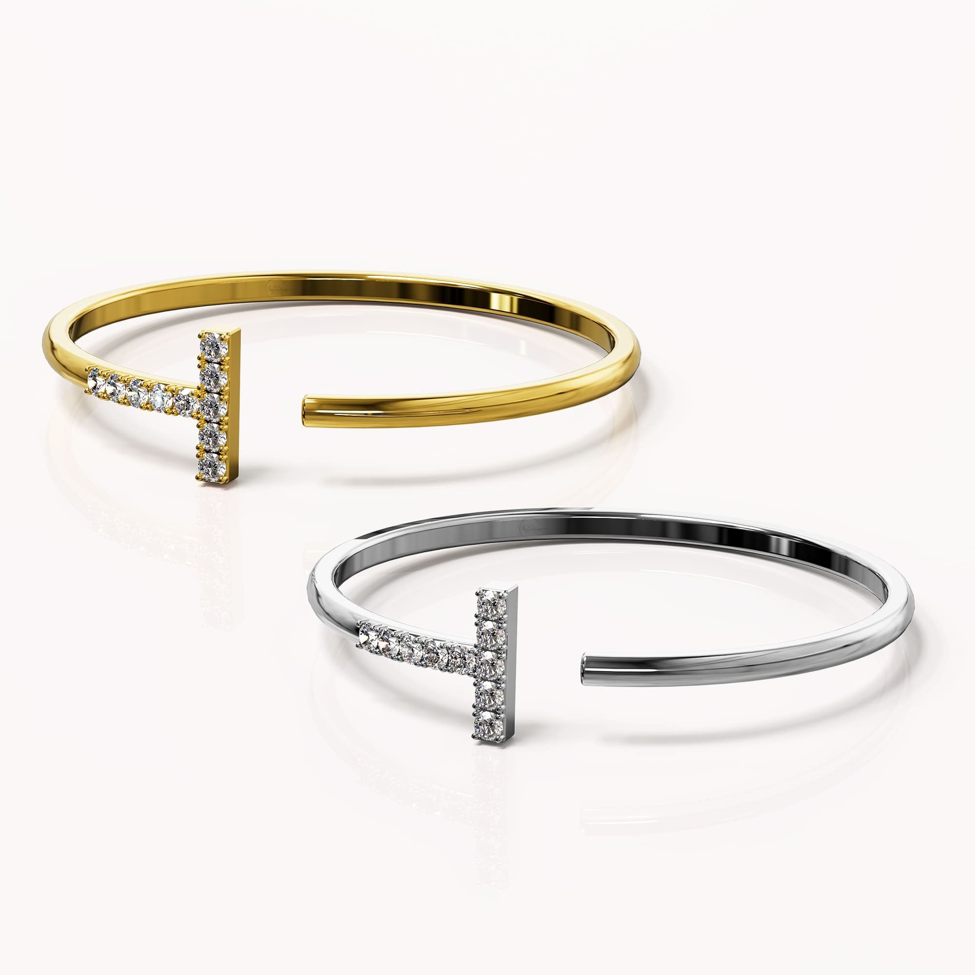 Solid 925 Sterling Silver Cleo Adjustable Stacking Ring in Gold - Image 6