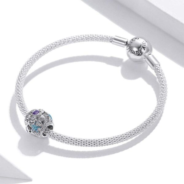 Solid 925 Sterling Silver Starfish and Seashells Pandora Inspired Charm - Image 2