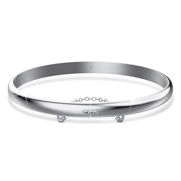 Solid 925 Sterling Silver Sassy Bangle 65mm - Image 2
