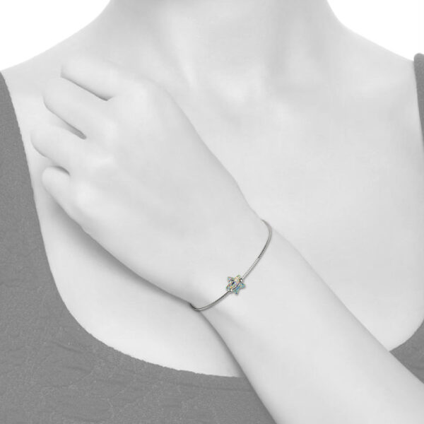 Solid 925 Sterling Silver Star-Shaped Single Stone White Gold Filled Bracelet Embellished with Crystals from SWAROVSKI¬Ã† - Image 5