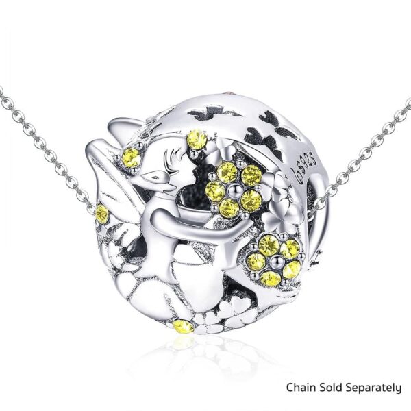 Solid 925 Sterling Silver Flower Fairy Pandora Inspired Charm - Image 5