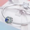 Solid 925 Sterling Silver Colorful Peacock Animal Pandora Inspired Charm - Image 2