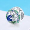 Solid 925 Sterling Silver Colorful Peacock Animal Pandora Inspired Charm - Image 3