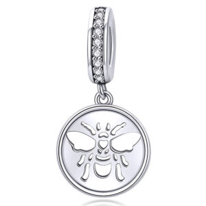 Solid 925 Sterling Silver Bee Animal Stamp Pandora Inspired Charm