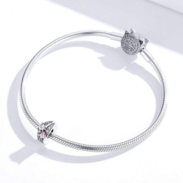 Solid 925 Sterling Silver Me Heart Love You Pandora Inspired Charm - Image 2