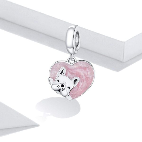 Solid 925 Sterling Silver Puppy Heart Love Waiting For You Pandora Inspired Charm - Image 4