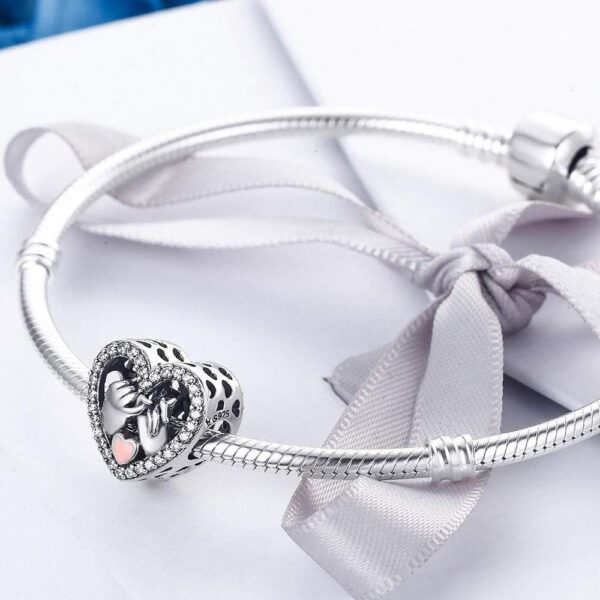 Solid 925 Sterling Silver Pinky Promise Pandora Inspired Charm - Image 2