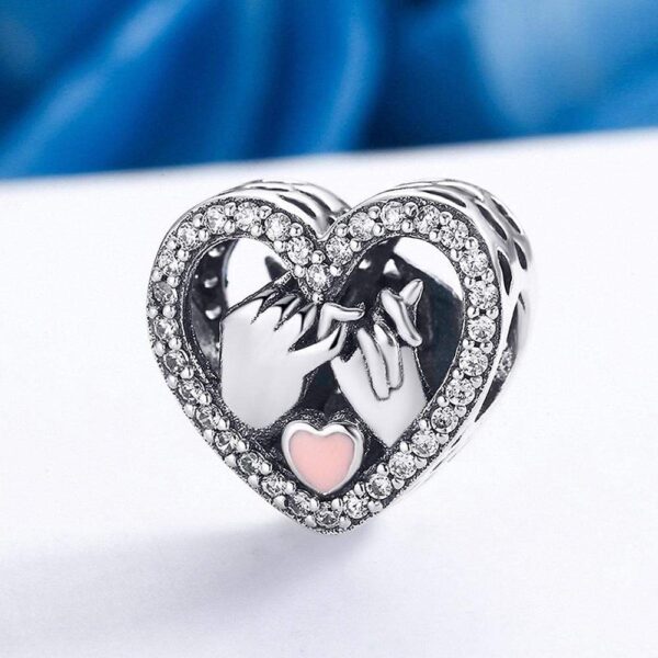 Solid 925 Sterling Silver Pinky Promise Pandora Inspired Charm - Image 4