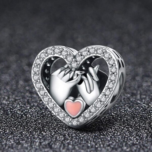 Solid 925 Sterling Silver Pinky Promise Pandora Inspired Charm - Image 5