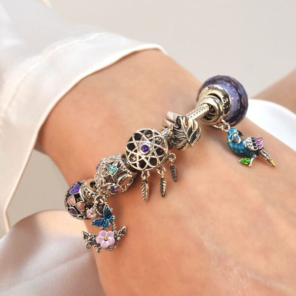 Solid 925 Sterling Silver Starfish and Seashells Pandora Inspired Charm - Image 5