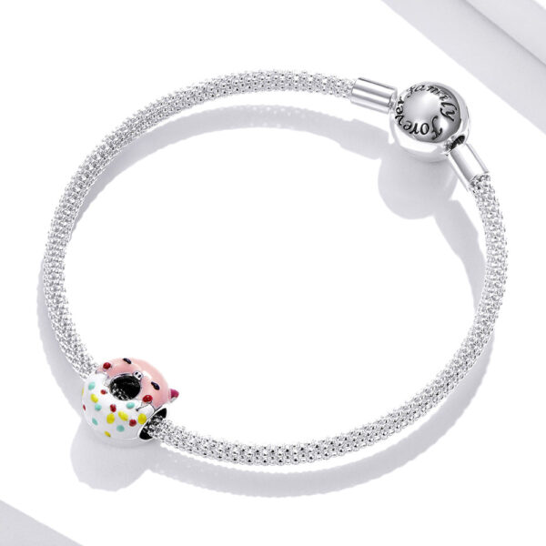Solid 925 Sterling Silver Friendly Guinea Pig Cake Pandora Inspired Charm - Image 3