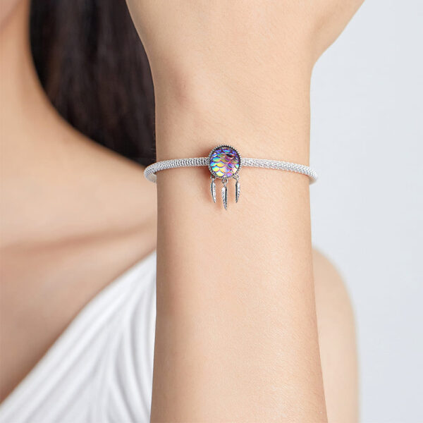 Solid 925 Sterling Silver Sweet Mermaid Pandora Inspired Bead Charm - Image 5