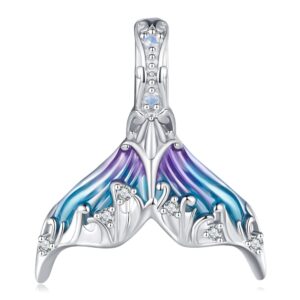 Solid 925 Signature Silver Mermaid Gleam Tail Charm