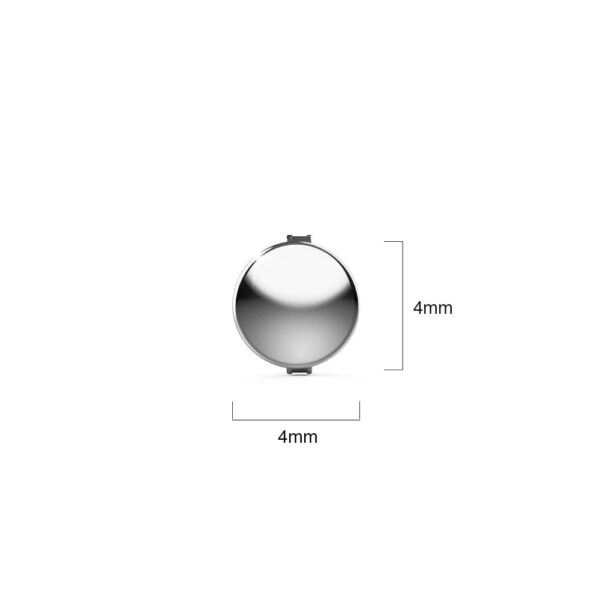 Solid 925 Sterling Silver Circle Stud Earrings - Image 5