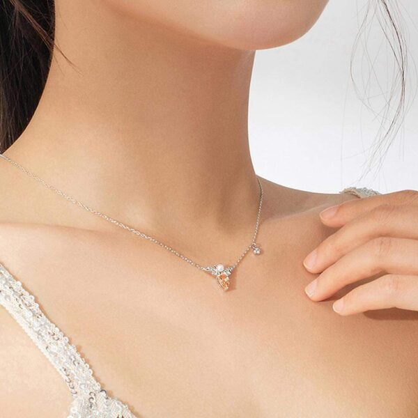 Solid 925 Sterling Silver Yellow Bee Necklace - Image 7