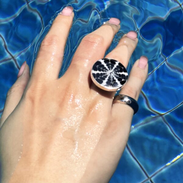 Solid 925 Sterling Handmade Silver Spider Web Ring - Image 3