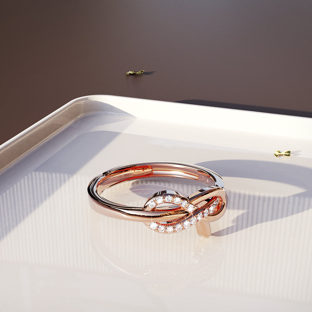 Solid 925 Sterling Silver Wave Ring - Image 3