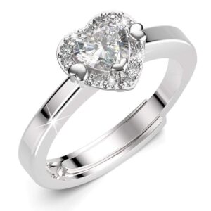 Solid 925 Sterling Silver Kindrea Heart Ring