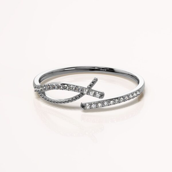 Solid 925 Sterling Silver Serendipity Adjustable Stacking Ring - Image 2