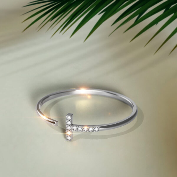 Solid 925 Sterling Silver Cleo Adjustable Stacking Ring - Image 4