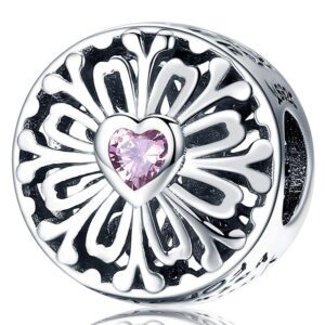 Solid 925 Sterling Silver You Are My Best Friend FOREVER Inscription Heart CZ Charm