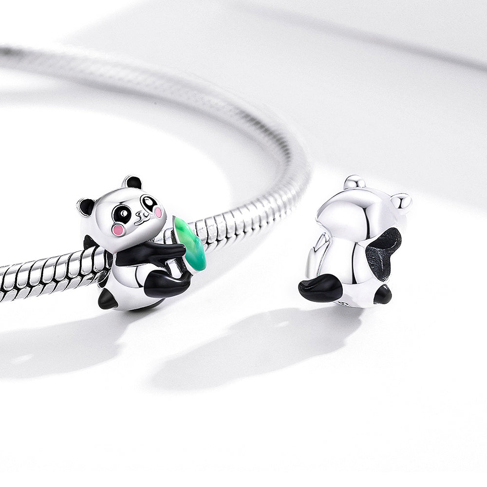 Solid 925 Sterling Silver Baby Panda Pandora Inspired Charm - Image 3