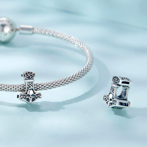 Solid 925 Signature Silver Pirate's Missing Anchor Charm - Image 2