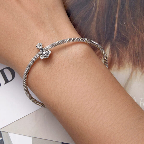 Solid 925 Signature Silver Pirate's Missing Anchor Charm - Image 7