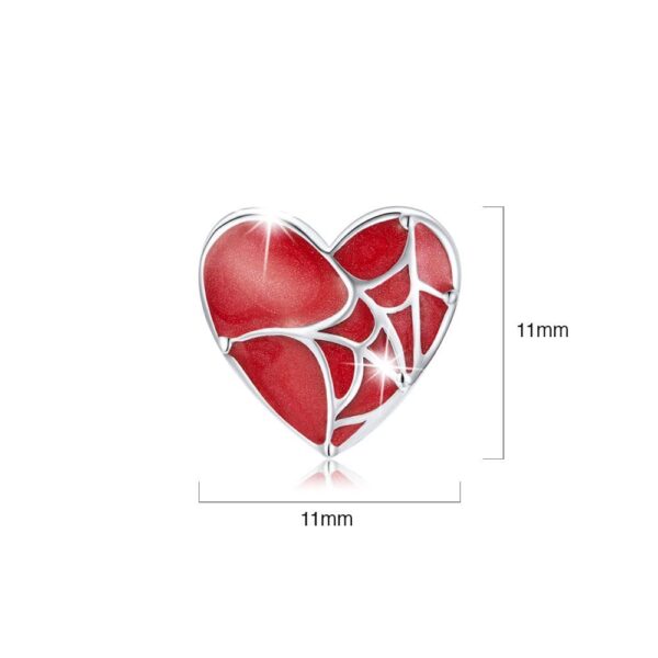 Solid 925 Sterling Silver Love-Webbed Stud Earrings - Image 4
