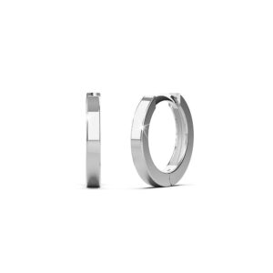 Solid 925 Sterling Silver Jerald Huggie Earrings Silver