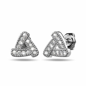 Trinity Zircon Pave Stud Earrings