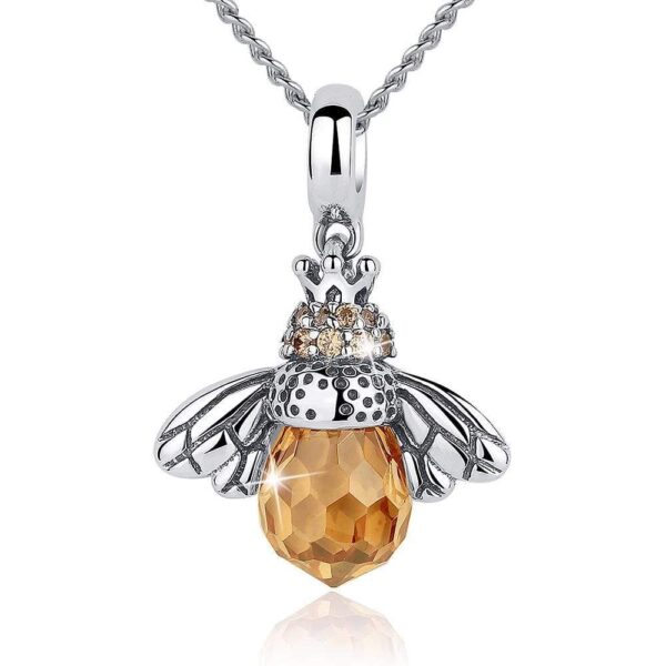 Solid 925 Sterling Silver Single Queen Pendant Necklace