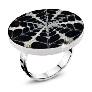 Solid 925 Sterling Handmade Silver Spider Web Ring