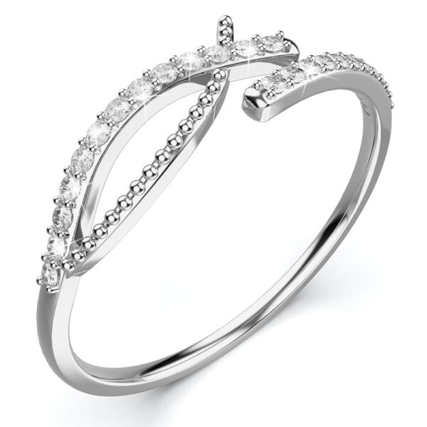 Solid 925 Sterling Silver Serendipity Adjustable Stacking Ring