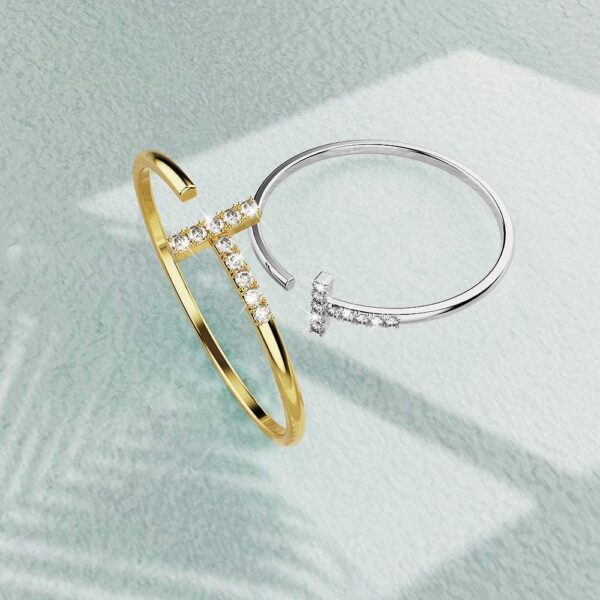 Solid 925 Sterling Silver Cleo Adjustable Stacking Ring - Image 5