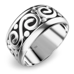Solid 925 Sterling Silver Antique Celtic Filigree Ring