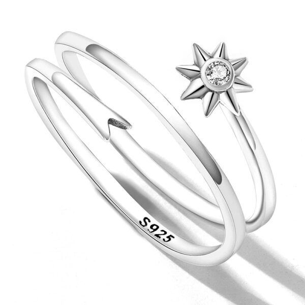 Solid 925 Sterling Silver Spinny Bloom Ring - Image 3