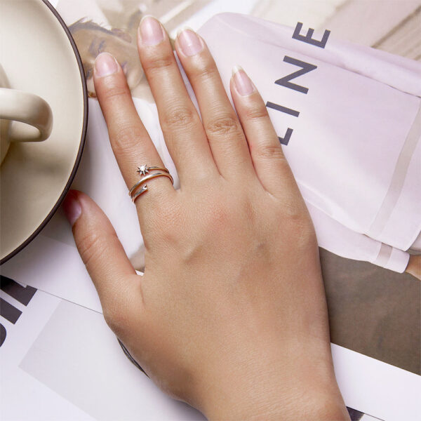 Solid 925 Sterling Silver Spinny Bloom Ring - Image 5