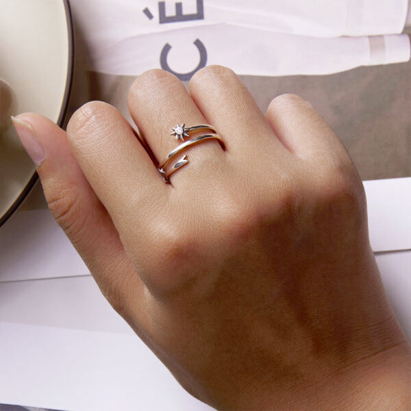 Solid 925 Sterling Silver Spinny Bloom Ring - Image 6