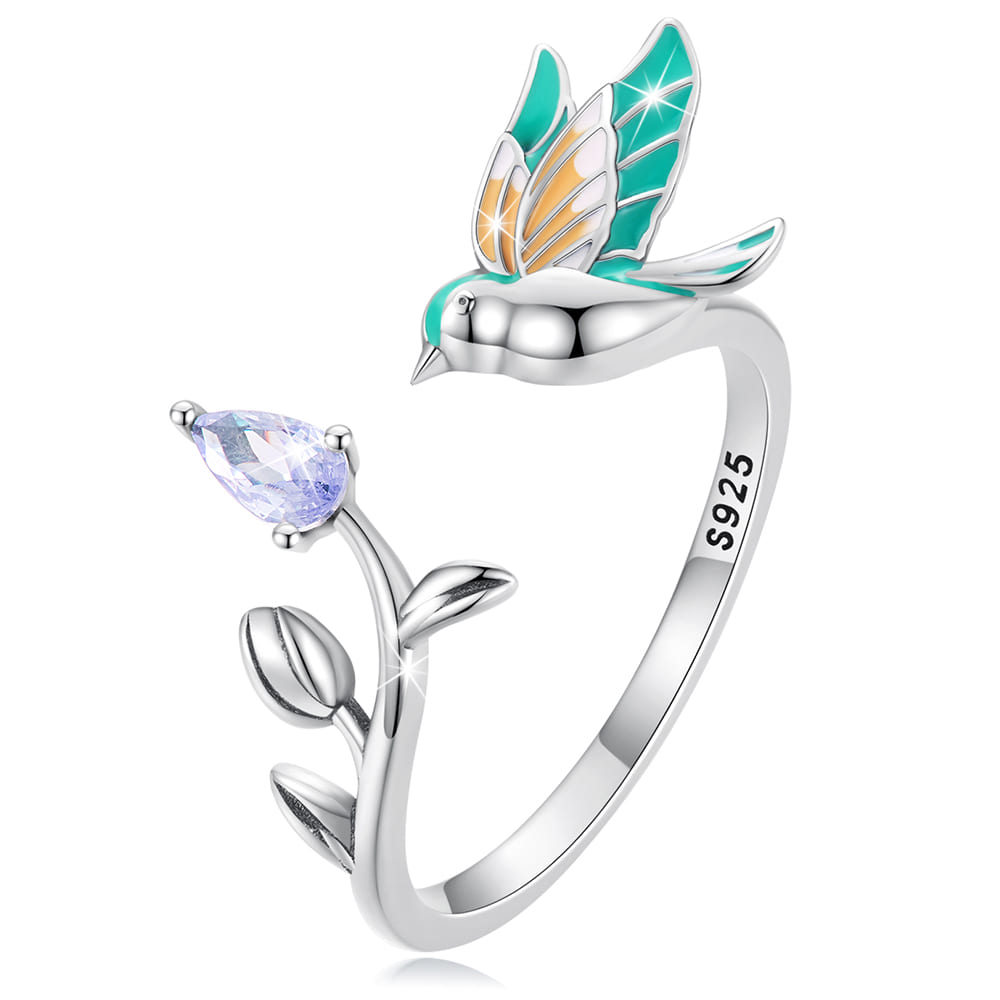 Solid 925 Signature Silver Everdeen Open Cut Silver Ring