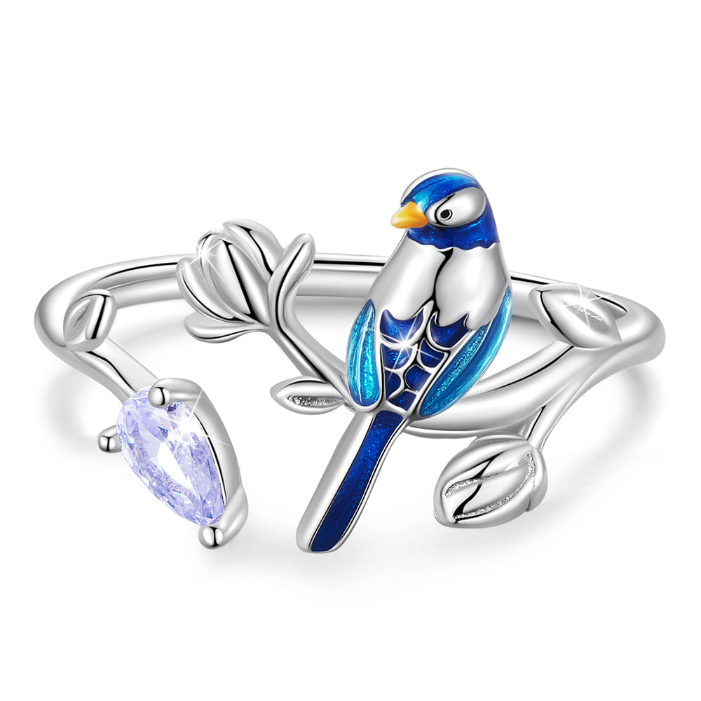 Solid 925 Signature Silver Nightingale Spring Garden Ring