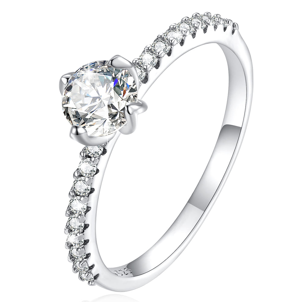 Solid 925 Signature Silver Zircon Brilliance Ring