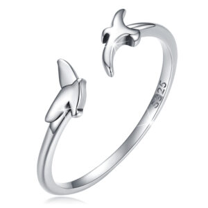 Solid 925 Signature Silver On The Blue Sky Ring