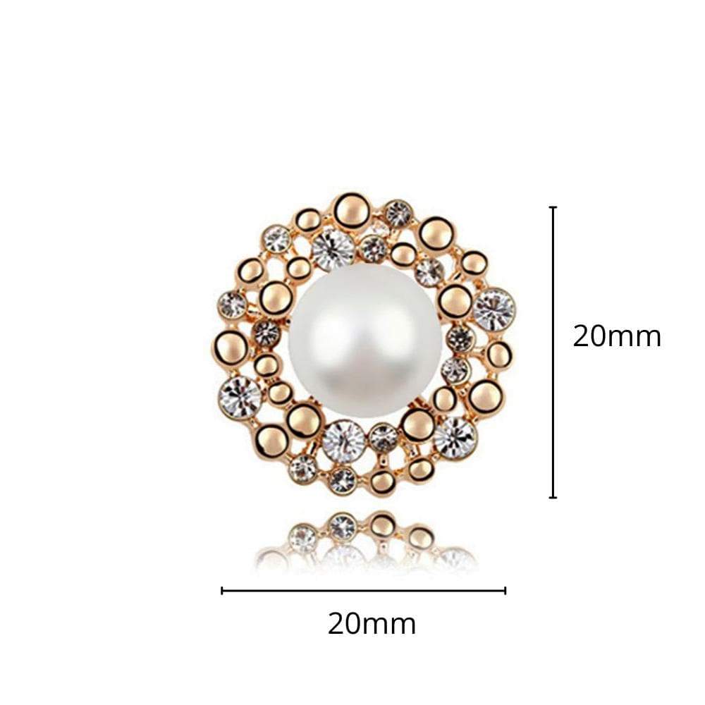 Stud Earrings White Embellished with SWAROVSKI® Crystal Pearls - Image 2