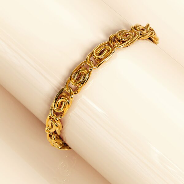 Bianca Fancy Clip Link Chain Gold Bracelet - Image 2